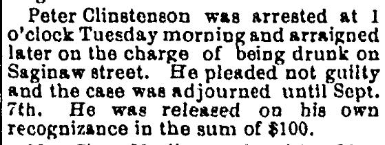 Peter Clinstenson Arrested