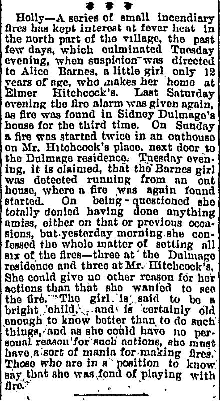 Alice Barnes Setting Fires In Holly