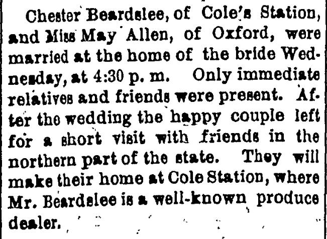 Beardslee - Allen Wedding