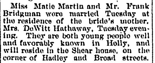 Bridgeman - Hathaway Wedding