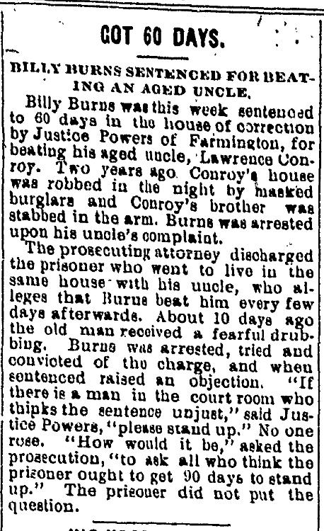 Billy Burns Sentenced to 60 Days
