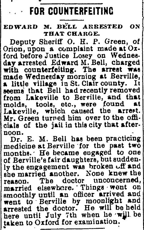 Edward Bell Arrested For Counterfeiting