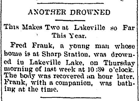 Drowned At Lakeville
