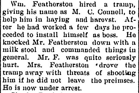 Mr. Featherstone Hired A Tramp