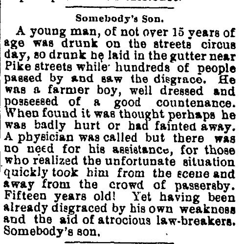 Young Man Drunk At Circus