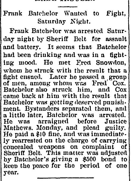 Frank bachelor Wanted To Fight
