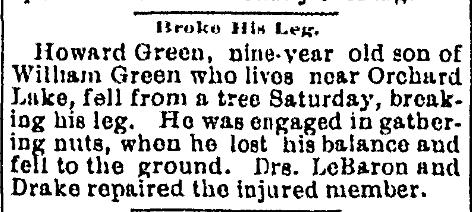 Howard Green Breaks Leg