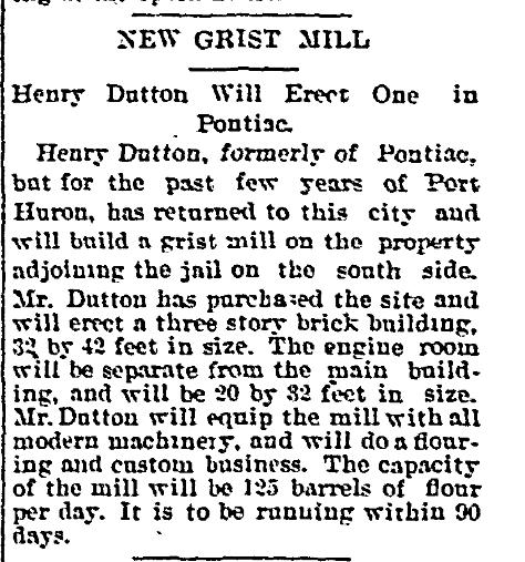 New Grist Mill in Pontiac