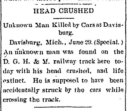 Unknown Man's Head Crushed