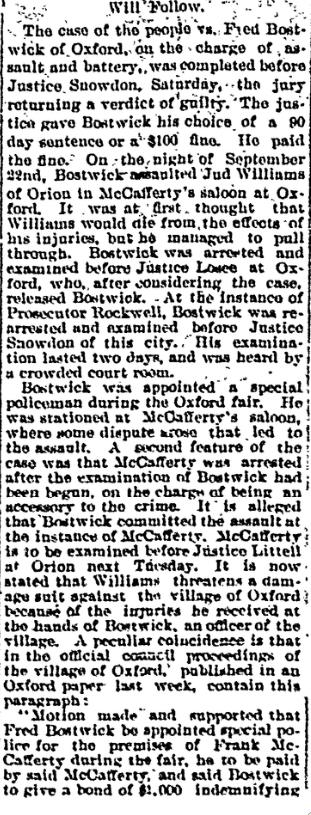 Assault in Oxford