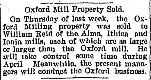 Oxford Mill Sold