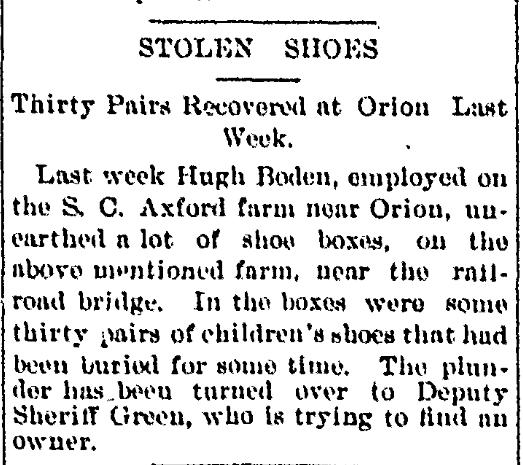 Stolen Shoes Recovered