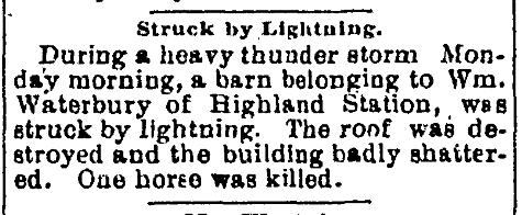 Barn Struck By Lightning