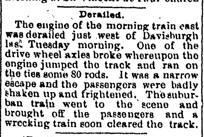 Train Derailed Near Davisburg