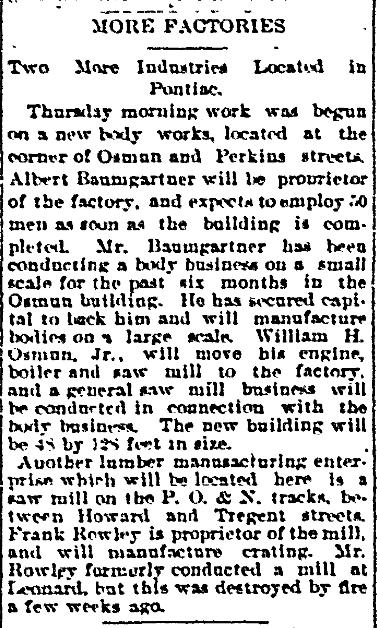 Two More Factories In Pontiac