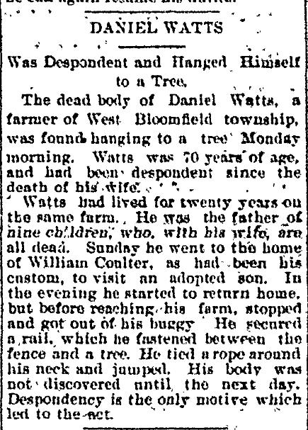 Daniel Watts Hangs Himself