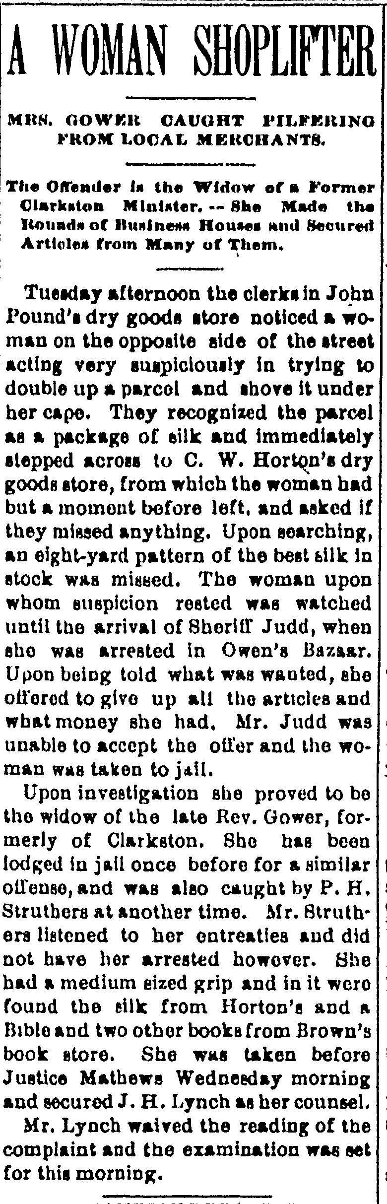 Woman Shoplifter