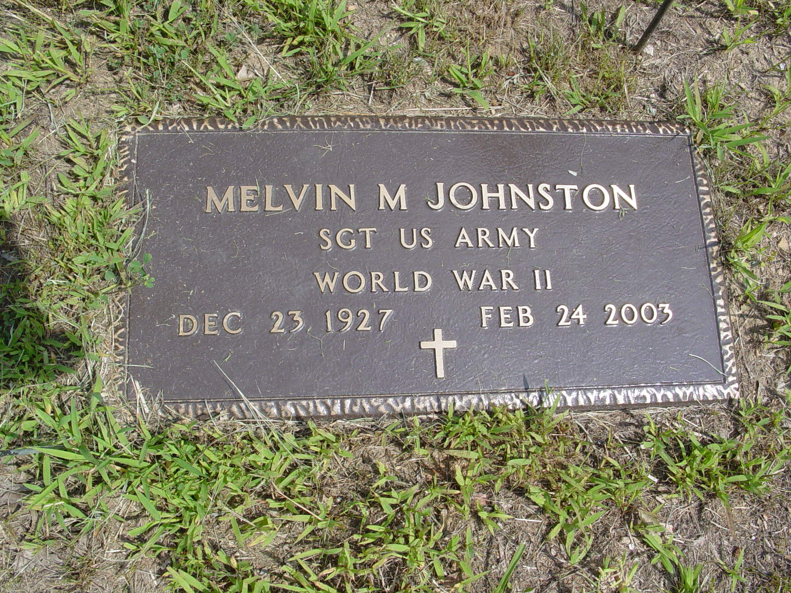 Portrait of Melvin Maynard Johnston