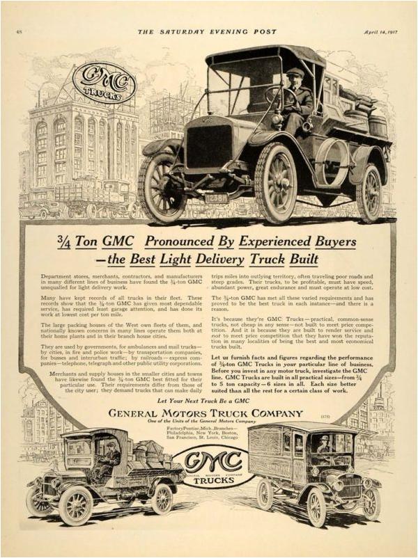 1917 GM Truck ad